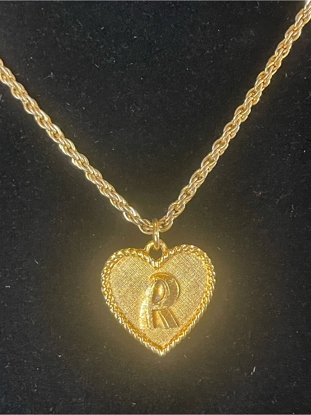Vintage initial necklace